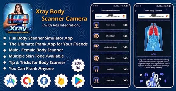 Xray Body Scanner Camera | Xray Body Scanner Android App With AD Integration