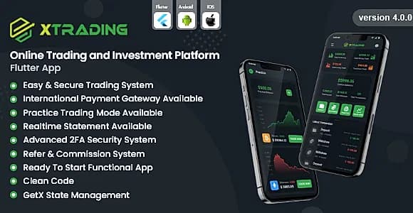 XTrading - Online Trading and Investment Platform Flutter App