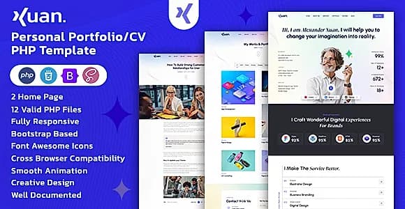 Xuan – Personal Portfolio/CV PHP Template