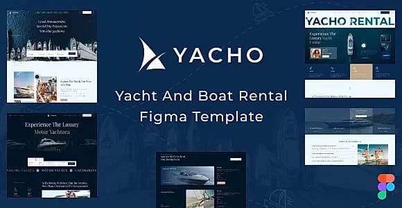 Yacho - Yacht & Boat Rental Figma Template