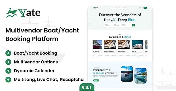 Yate - Multivendor Boat/Yacht Booking Platform
