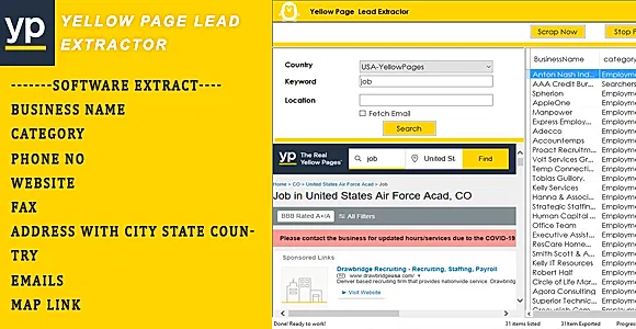 Yellow Page Scraper and Extractor