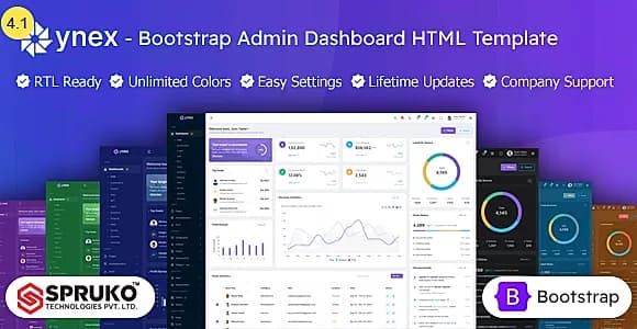 Ynex - HTML Bootstrap 5 Responsive Admin Dashboard Template