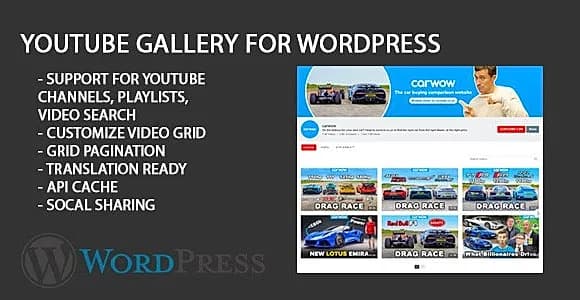 Youtube Gallery Portfolio WordPress Plugin