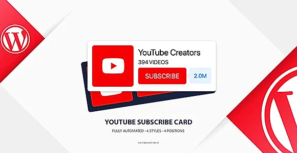 YouTube Subscribe Card WordPress Plugin