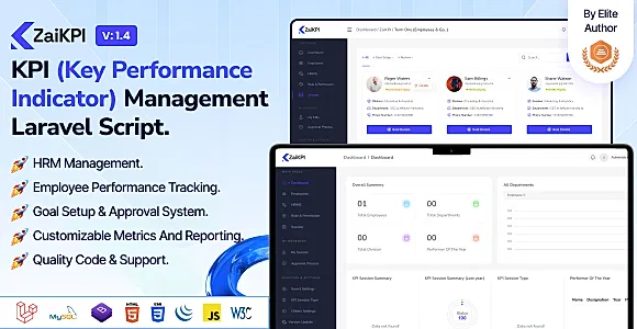 ZaiKPI - KPI (Key Performance Indicator) Management Laravel Script.