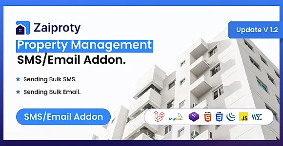 Zaiproty - Property Management Bulk SMS/Email Addon