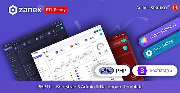Zanex – PHP Admin & Dashboard Template