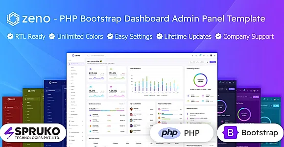 Zeno - PHP Bootstrap Dashboard Admin Panel Template