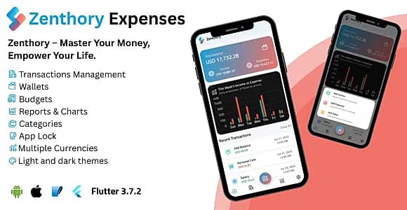 Zenthory – Personal Finance Tracker, Budget & Expense Manager Flutter App