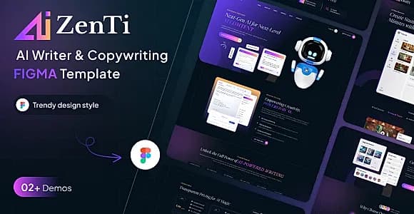 Zenti _ AI Writing & Video Generator Figma Template
