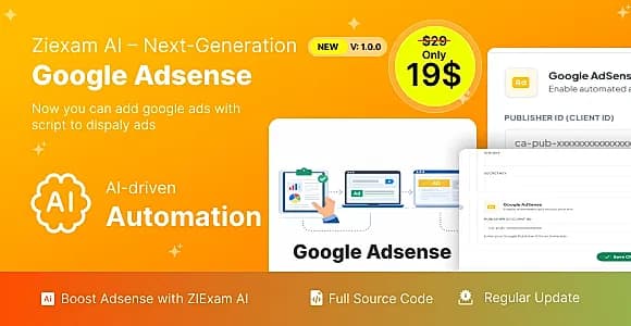 Ziexam AI – Google AdSense Integration Add-on