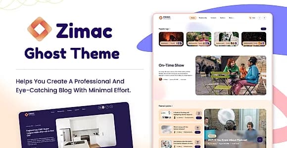 Zimac - Personal Ghost Theme for Bloggers