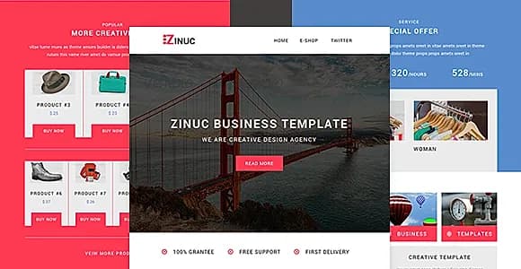 Zinuc - E-Commerce  Responsive Email with Stampready builder