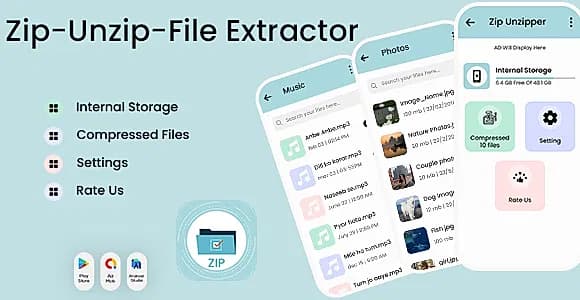 Zip Unzip File Extractor - UnRAR Tool - RAR File - Unzip Master - Unzip Archiver - Zip File Reader