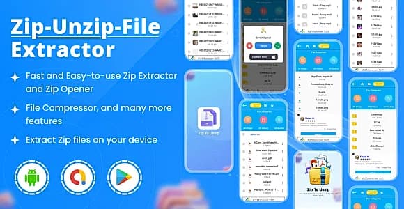 Zip Unzip files extractor - Zip Files Archiver - Zip File Reader - Unzip Archiver - Zip Maker