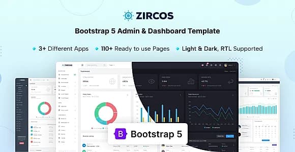 Zircos - Bootstrap 5 Admin & Dashboard Template