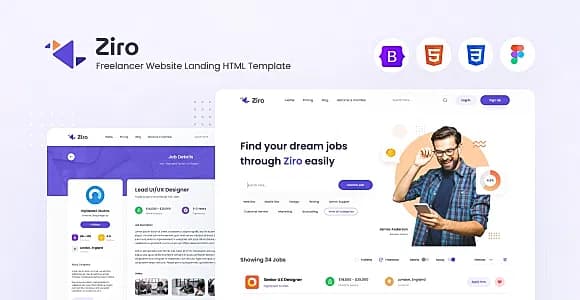 Ziro - Freelancer Directory Website HTML Template