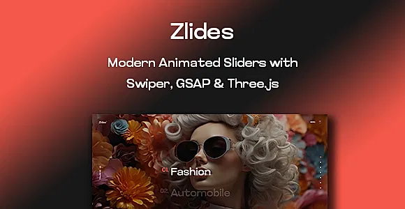 Zlieds – Animated Sliders with Swiper, GSAP & Three.js