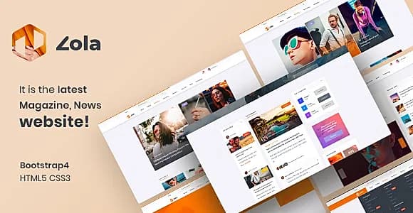 Zola | Magazine News HTML5 Template