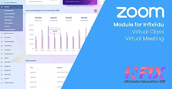 Zoom Live Class - InfixEdu Module