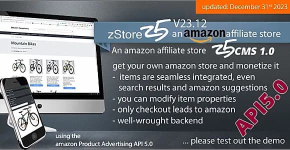 zStore z5 - an amazon affiliate Store - PA API 5.0
