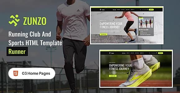 Zunzo - Running Club and Sports HTML Template