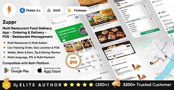 Zuppr - Multi-Restaurant Food Delivery App - Food Ordering & Delivery - POS - Restaurant Management
