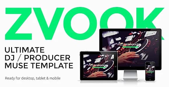 Zvook -  Ultimate DJ / Producer / Artist Personal Site Muse Template