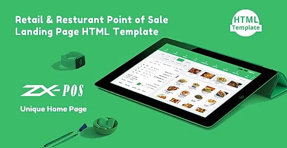 Zxpos - Sass Retail & Restaurant Point of Sale Landing Page HTML Template