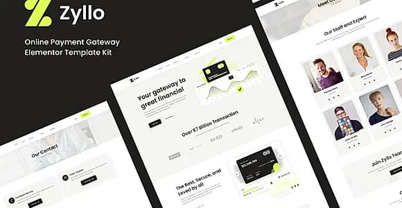 Zyllo - Online Payment Gateway Elementor Template Kit