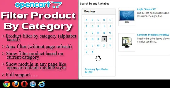 OpenCart Filter Product By Category