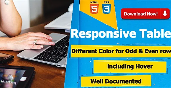 Responsive Sortable Table for HTML Websites